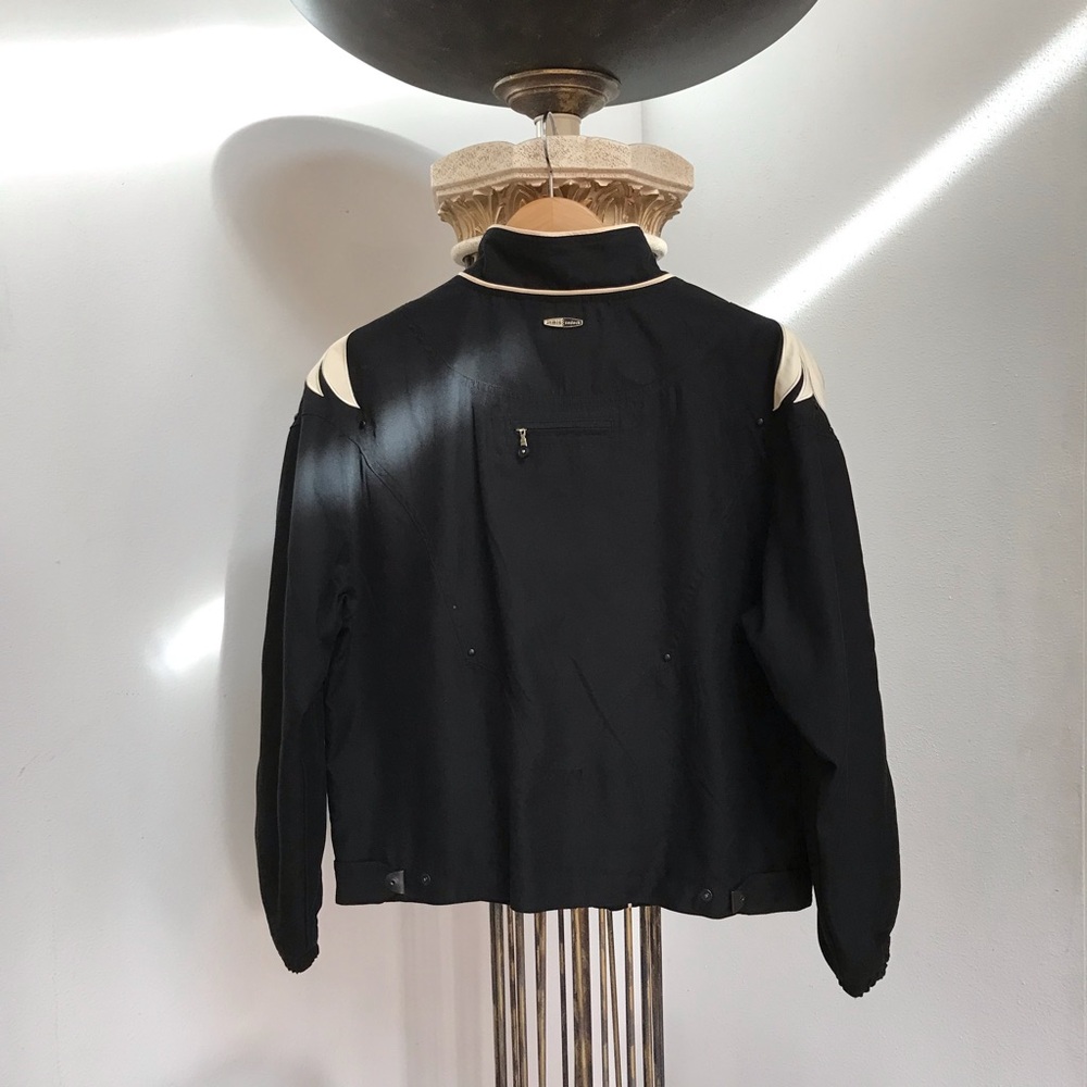 Jamie Sadock Black & White Fleur Shoulder Golf Jacket - L - Picture 5 of 13